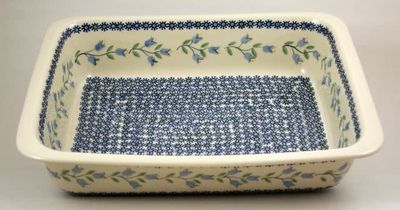 Bell Flower Deep Rectangular Baker