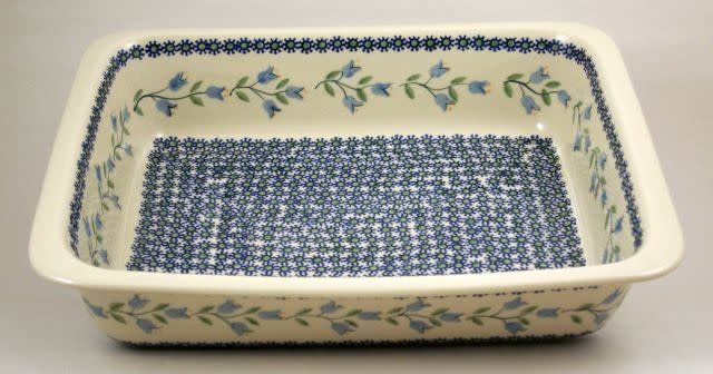 Bell Flower Deep Rectangular Baker