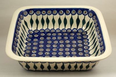 Peacock Deep Square Baker Peacock Deep Square Baker