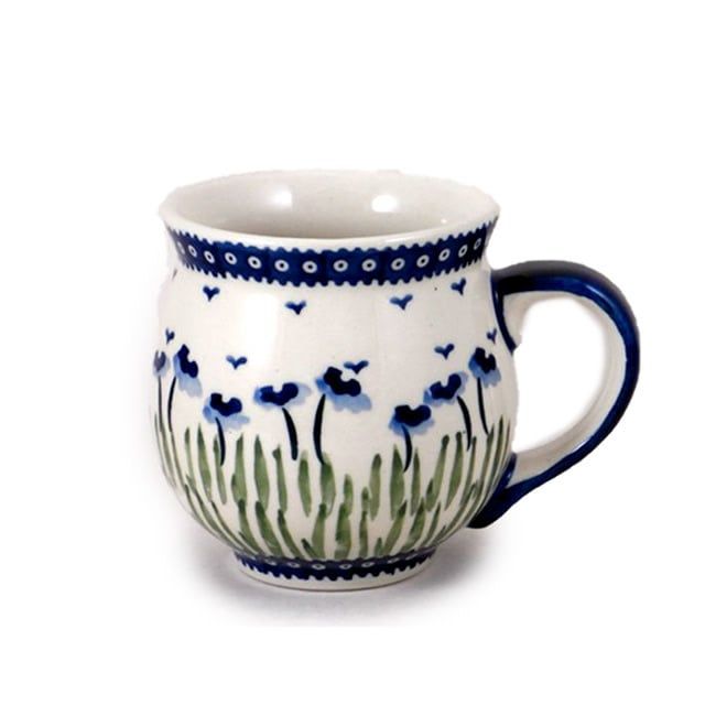 Blue Poppies Bubble Mug - Lrg