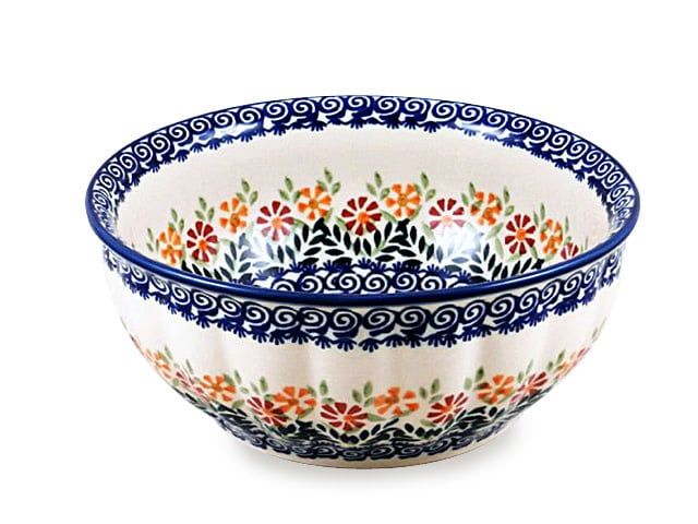 Marigolds F24 Fluted Serving Bowl