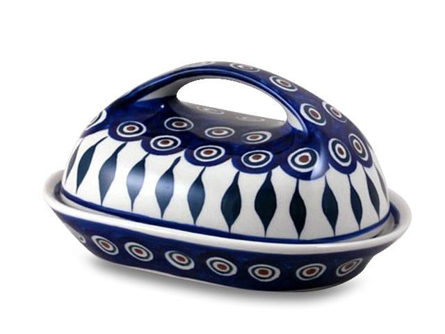 Peacock Butter Dish w/ Handle