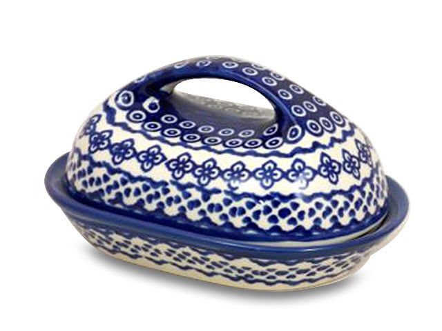 Diamond Lattice Butter Dish w/ Handle