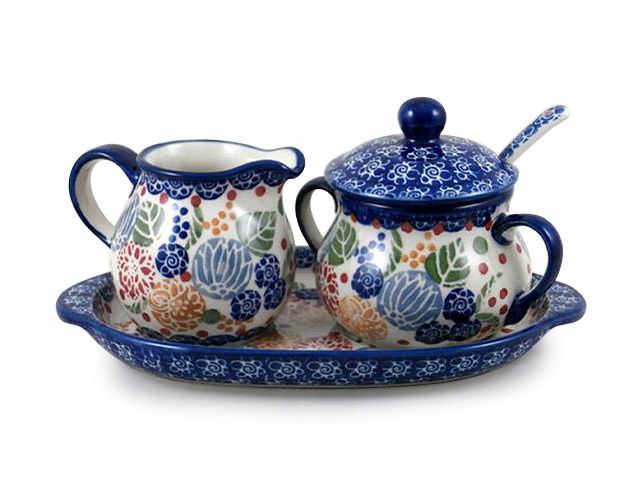Rennie Cream & Sugar w/ Tray Rennie Cream & Sugar w/ Tray