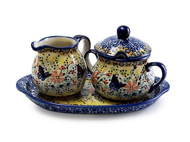 Viktoria Cream & Sugar w/ Tray Viktoria Cream & Sugar w/ Tray