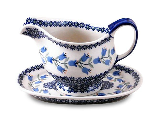 Bell Flower Gravy Boat w/ Saucer