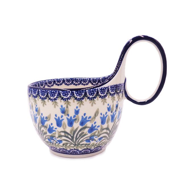 Blue Bells Loop Handle Soup Bowl Blue Bells Loop Handle Soup Bowl