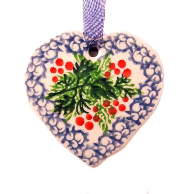 Holly Berry Heart Ornament Holly Berry Heart Ornament