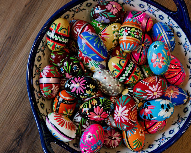 Pysanki Hand Painted Wooden Egg