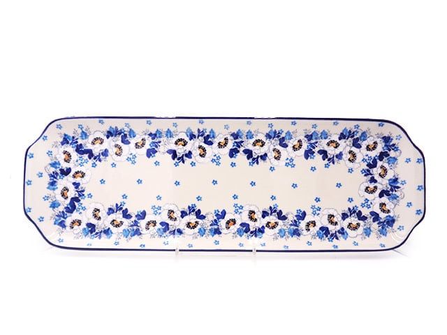 Snow Poppy Long Rectangular Tray