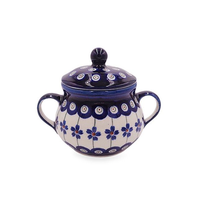 Floral Peacock Sugar Bowl