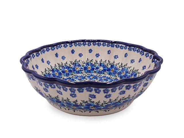 Modern Floral Shallow Serving Bowl