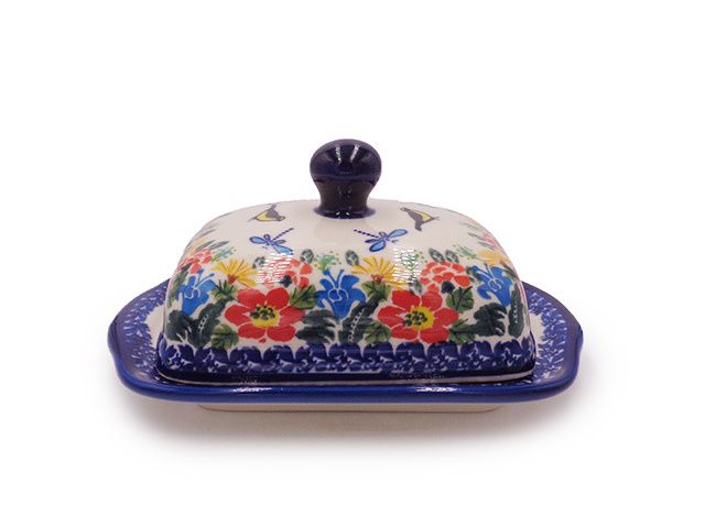 Dragonfly Butter Dish Wide