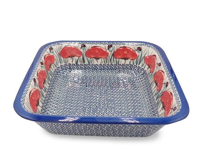 Lady Bug Deep Square Baker