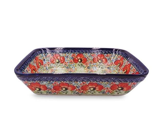 Poppy Charm Rectangular Baker