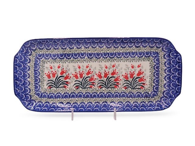 Crimson Bells Rect. Tray - Sm