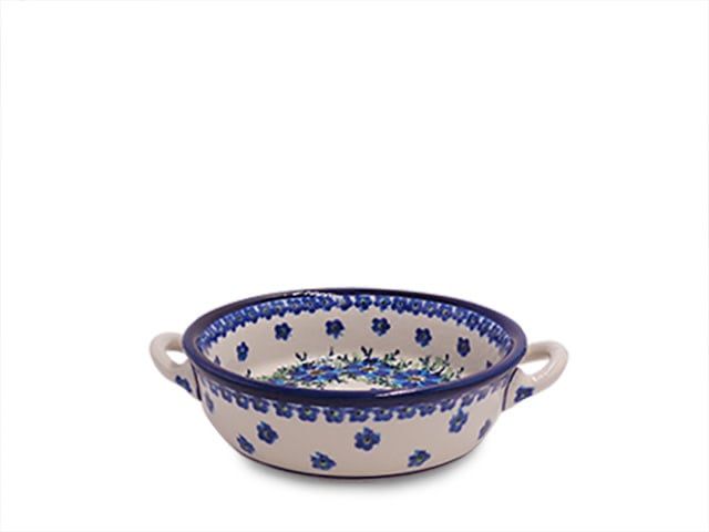 Modern Floral Round Baker w/ Handles