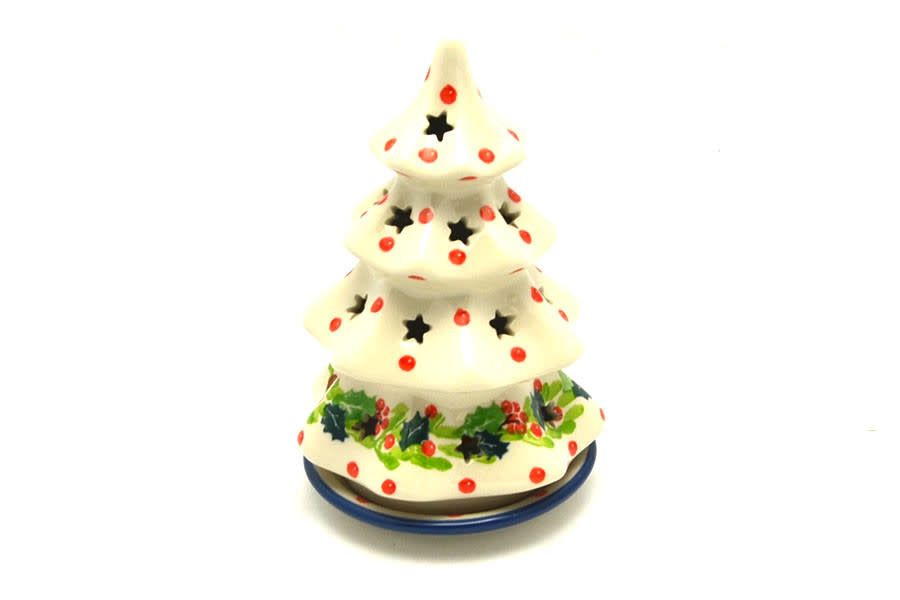 Christmas Holly Christmas Tree Luminary - 6"