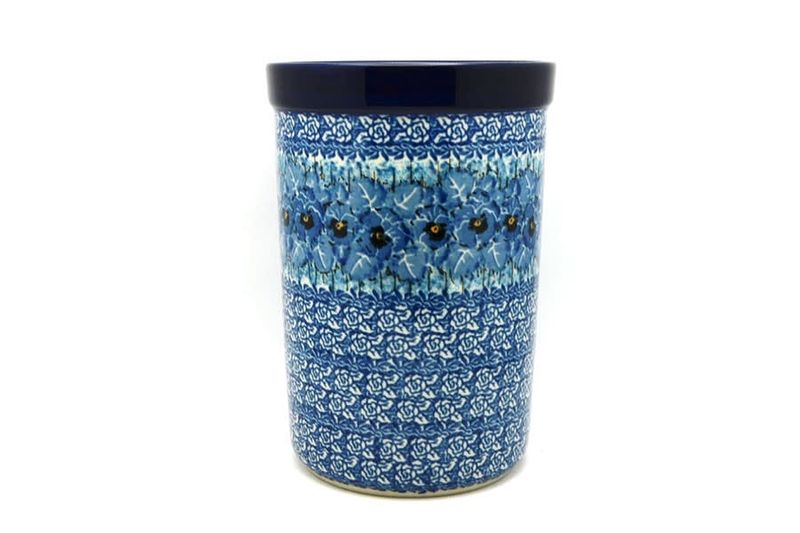 Blue Violets Utensil Holder