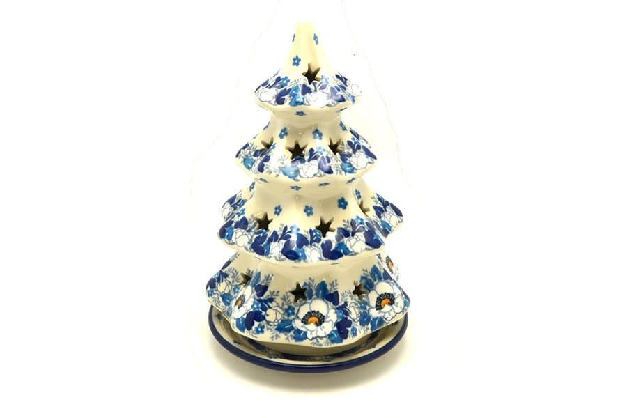 Snow Poppy Christmas Tree Luminary - 8"