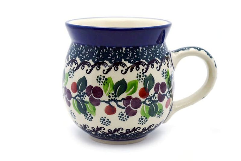 Burgundy Berry Green Bubble Mug - Med