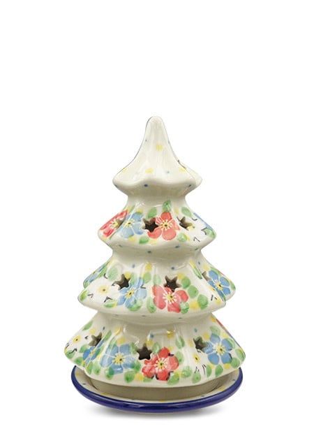 Summer Blooms Christmas Tree Luminary - 6"