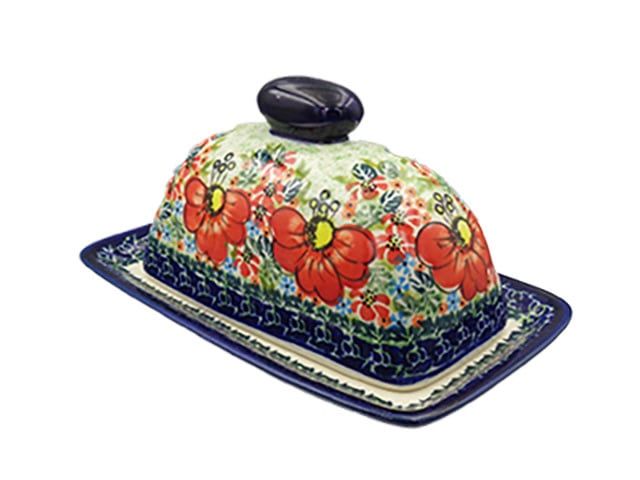 Poppy Charm Butter Dish
