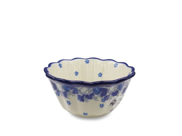 Snow Poppy Fluted Bowl