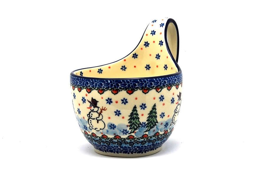 Snowman Loop Handle Soup Bowl