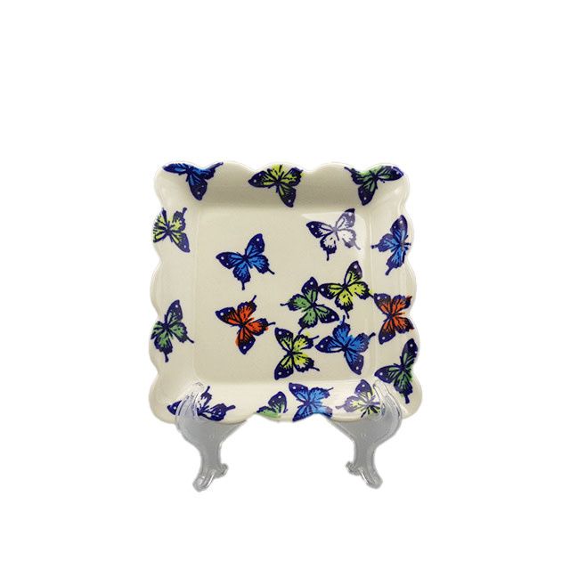 In Flight Ruffled Dessert Plate In Flight Ruffled Dessert Plate