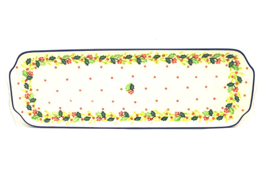 Christmas Holly Long Rect Tray