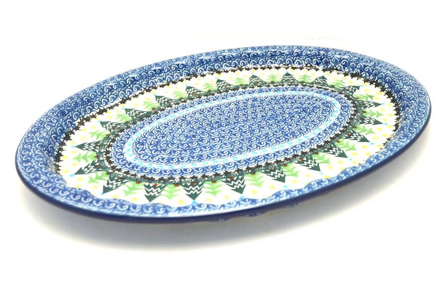 Christmas Trees Oval Platter - 14 ½”