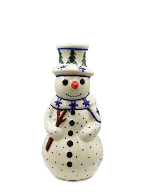 Christmas Night Snowman Candlestick