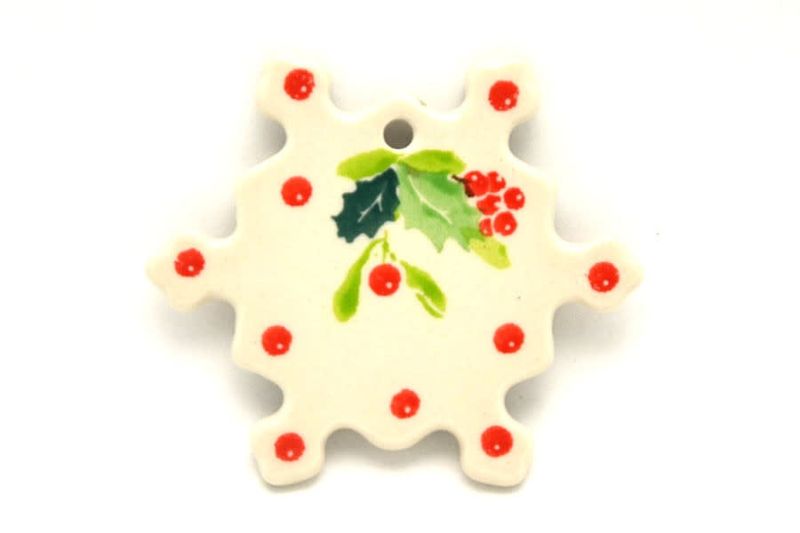 Christmas Holly Snowflake Ornament Christmas Holly Snowflake Ornament