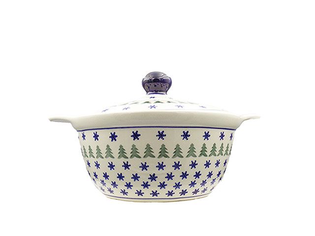 Christmas Night Covered Pot