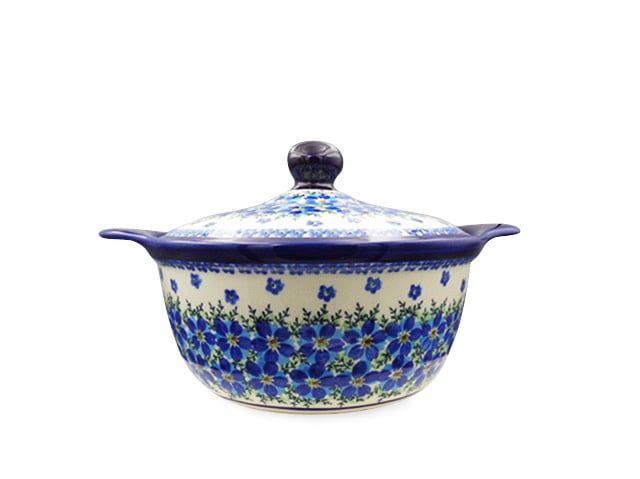 Modern Floral Covered Pot
