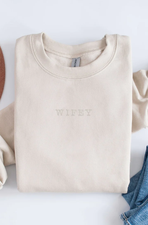 Tiny WIFEY Embroidered Sweatshirt