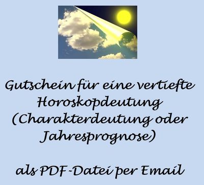 Gutschein für Horoskopdeutung als PDF