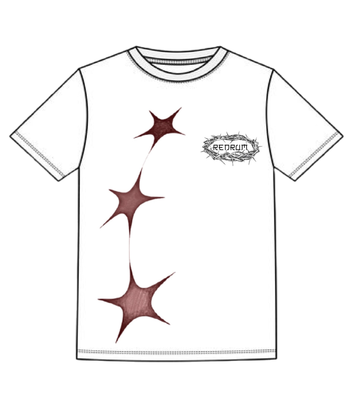 REDRUM ASTRO TEE(WHITE)