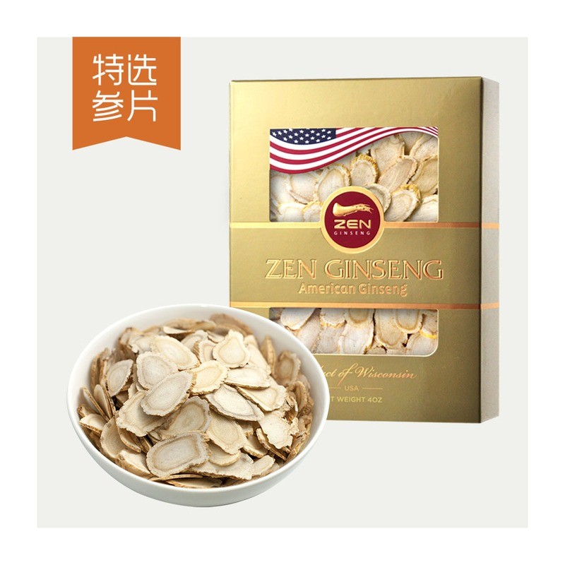 American Ginseng Slice. 4oz/box