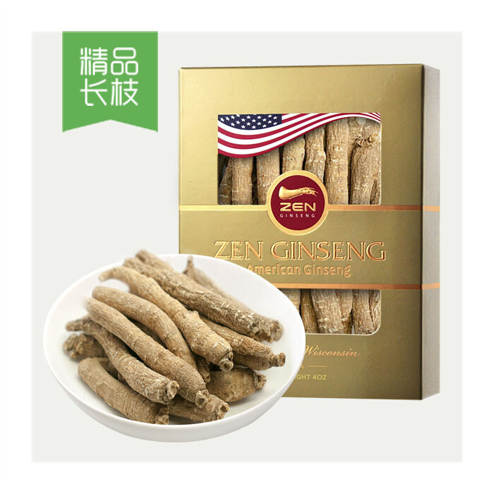 American Ginseng Large Long Root. 4oz/Box