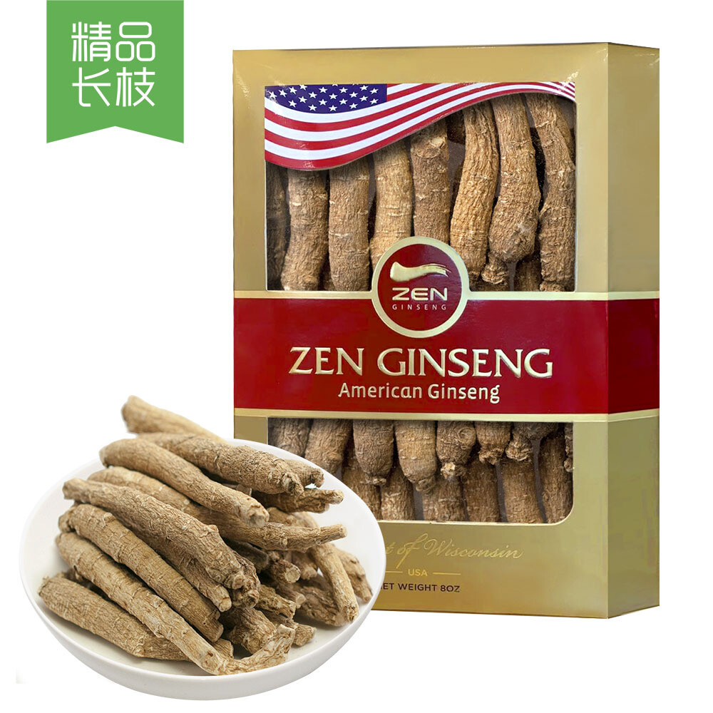 American Ginseng Medium Long Root. 8oz/Box