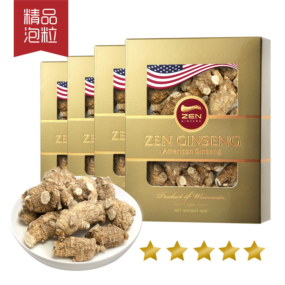 美国花旗参 / 泡粒 (特大) 4安士 4礼盒装