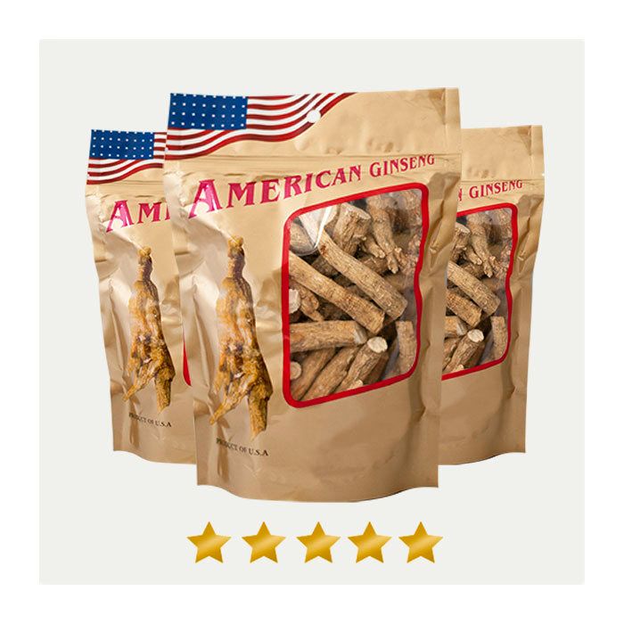American Ginseng Extra Large Prong 1LB/Bag x3Bags