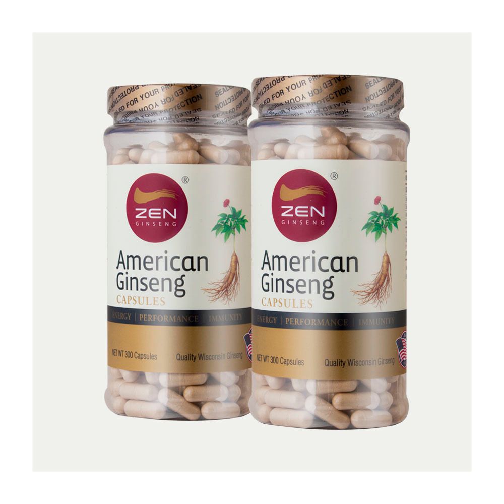 American Ginseng Capsule 300 Pills/Bottle x2Bottles Buy1 Get1 Deals