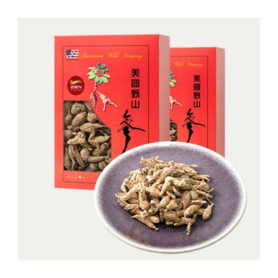Wild American Ginseng Pearl (Tiny) Pearl Ginseng Pearls (Small Root Pieces) (Tail Root) — 8 oz (1/2 lb), 2 x 4 oz Gift Boxes, ~280 pieces