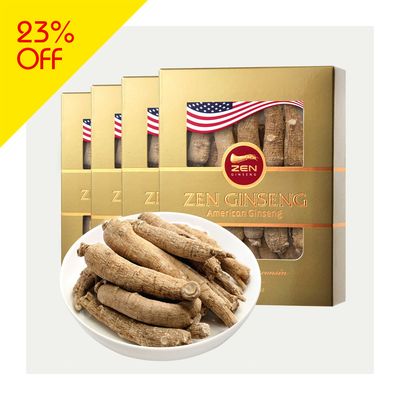American Ginseng Super Long Jumbo Root 4oz/Box x4Boxes