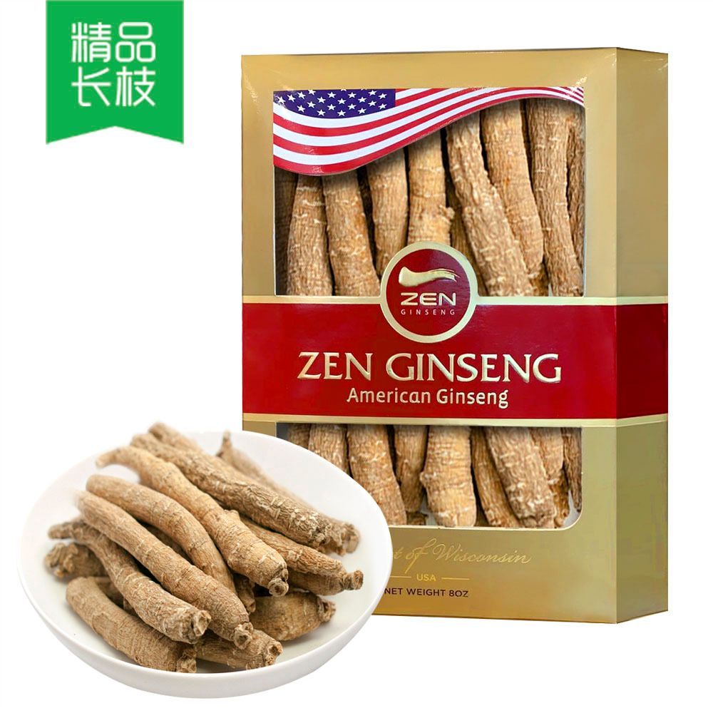 American Ginseng Large Long Root. 8oz/Box
