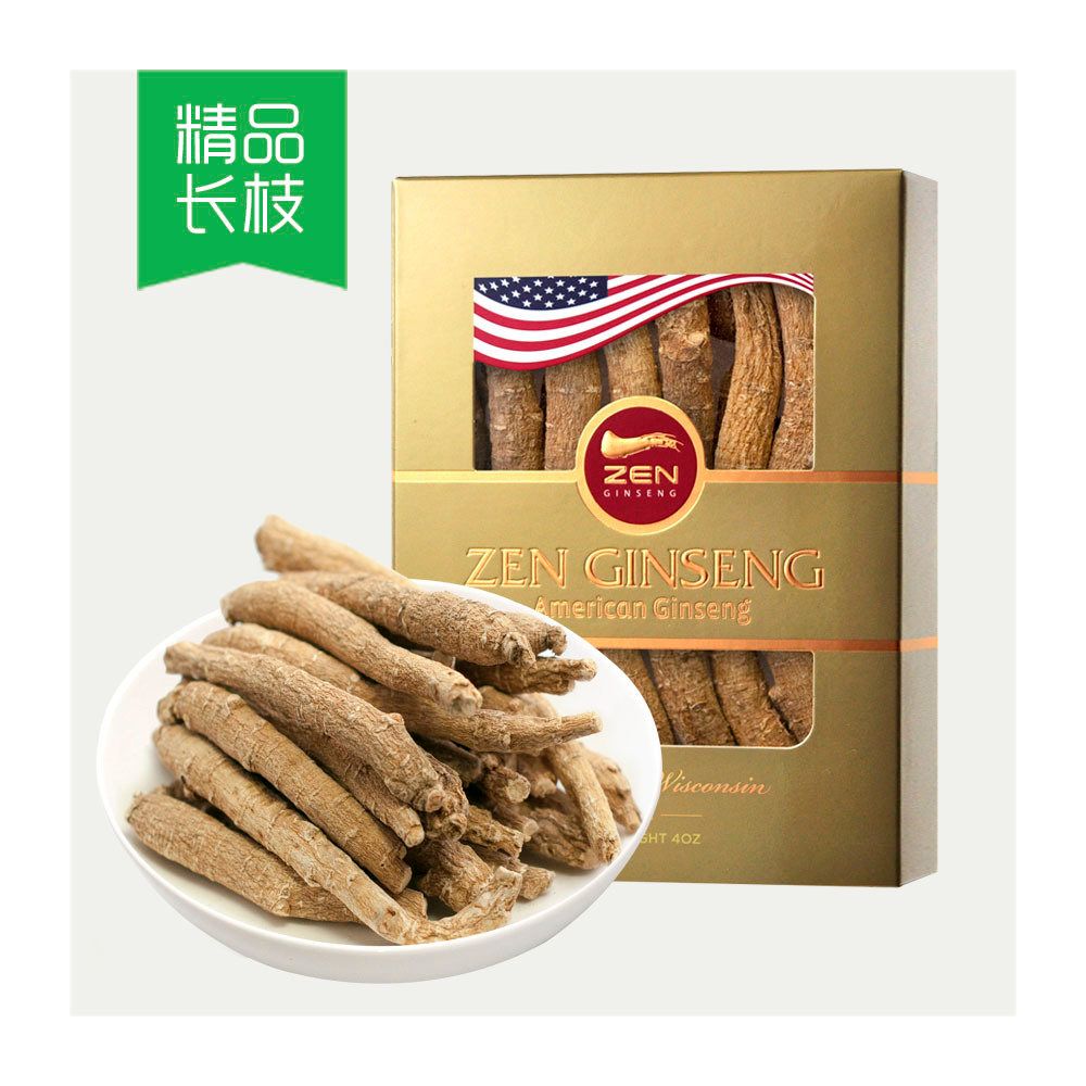 American Ginseng Medium Long Root. 4oz/Box