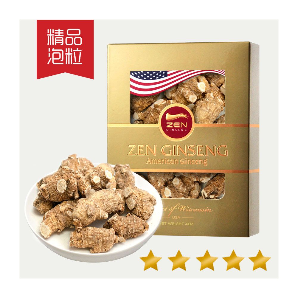 American Ginseng Extra Large Round Root 4oz/Box